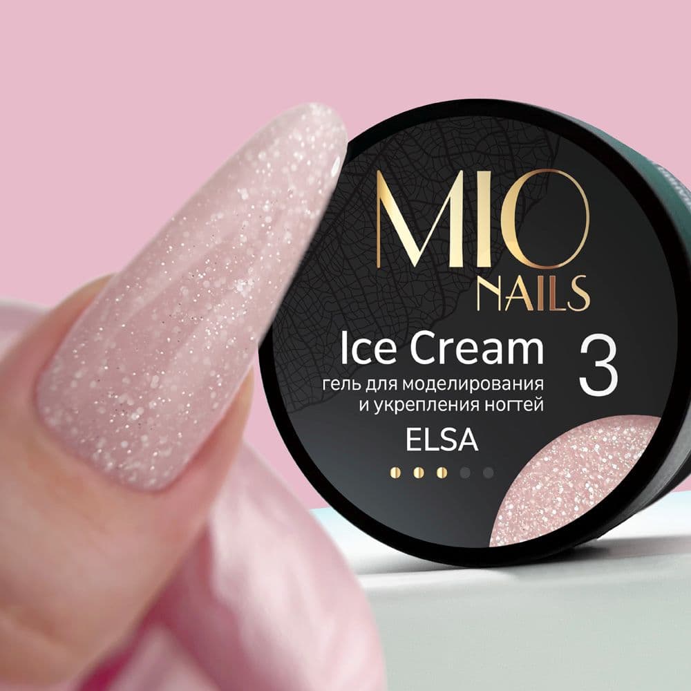 MIO Nails, Гель для моделирования ногтей Ice Cream Gel Elsa- #03 13г