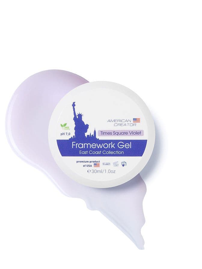 American Creator, Гель для наращивания ногтей East Coast-Framework Gel "Times Square Violet" (30ml)