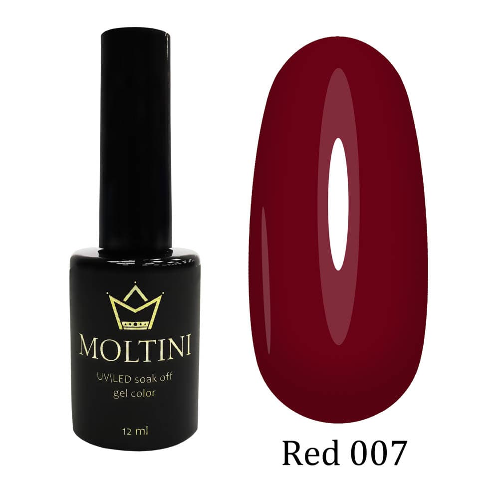Moltini цветной гель-лак Red № 007. 12 мл.