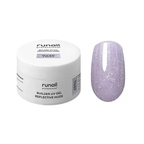 Runail, Моделирующий УФ-гель светоотражающий BUILDER UV GEL REFLECTIVE NUDE 15 г №9649