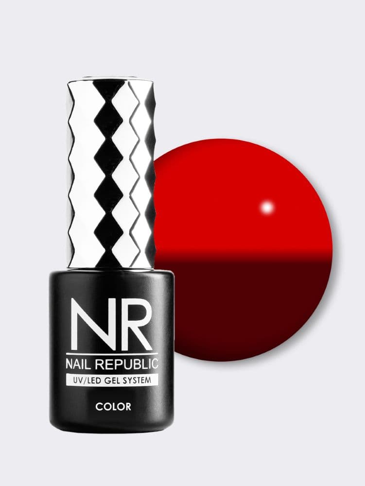 Nail Republic, Гель-лак THERMO COLOR 607, Коричневый-красный (10мл)