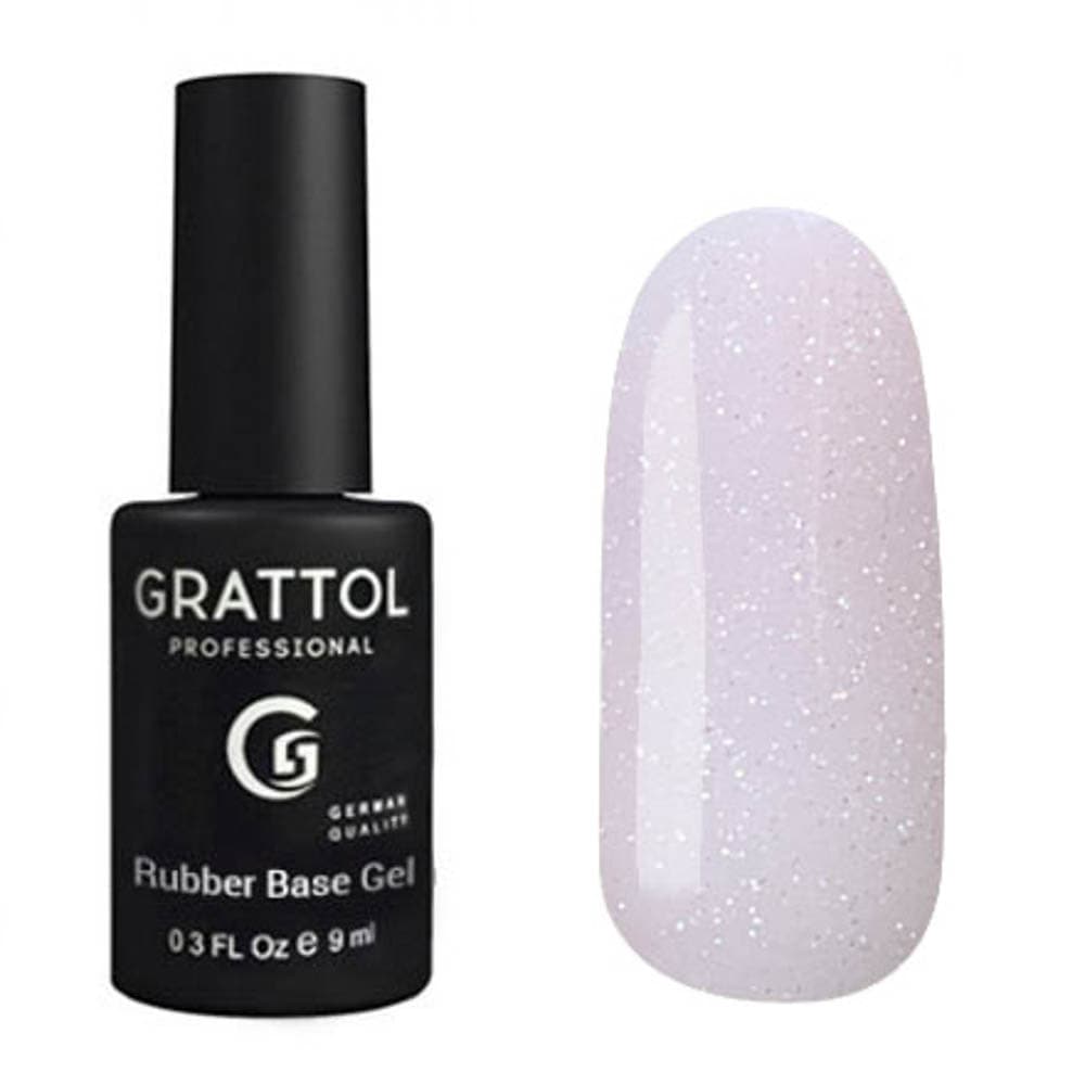 Grattol Rubber Base Glitter 3 База камуфлирующая с глиттером, 9ml