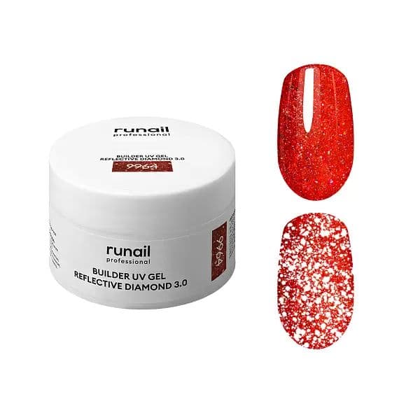 Моделирующий УФ-гель светоотражающий BUILDER UV GEL REFLECTIVE DIAMOND 3.0, 15г №9964
