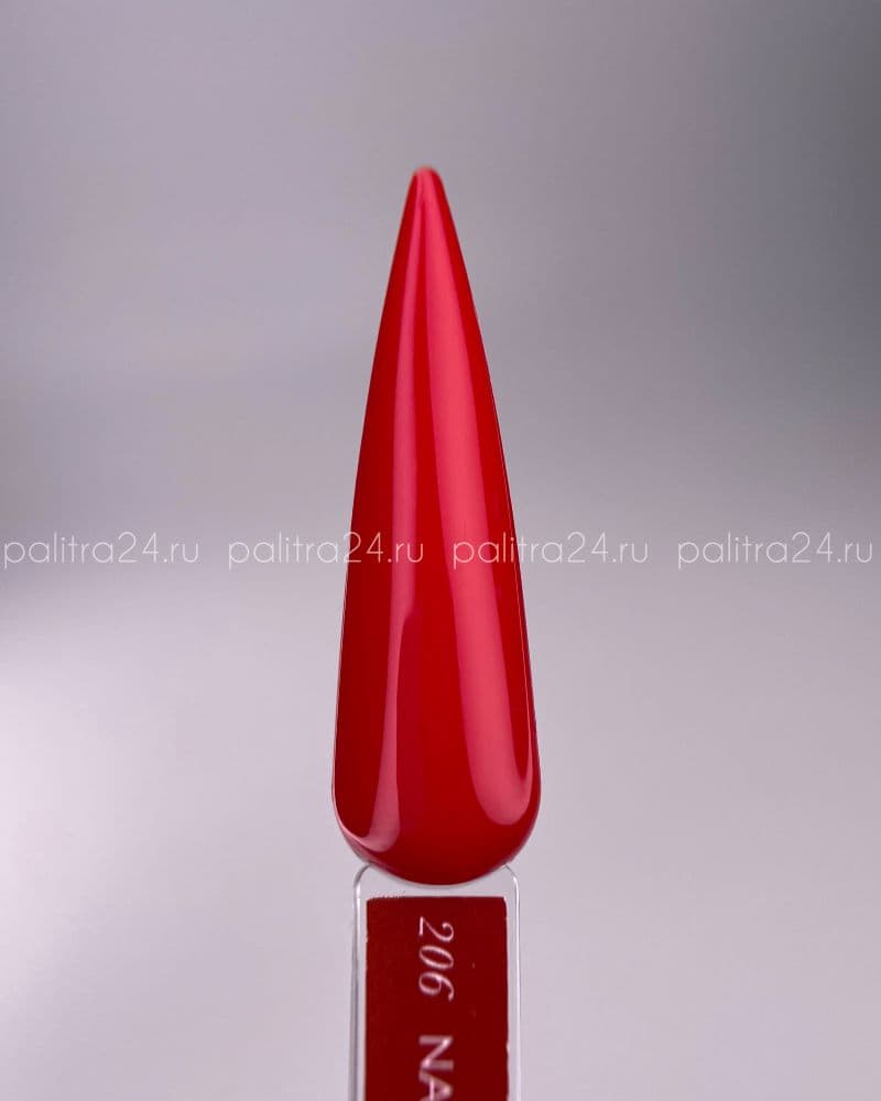 Nail Republic, 206 Perfect red гель-лак, Рубиново-красный (10 гр)