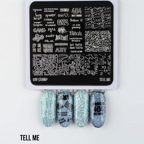 Go! Stamp, Пластина для стемпинга MINI Tell me