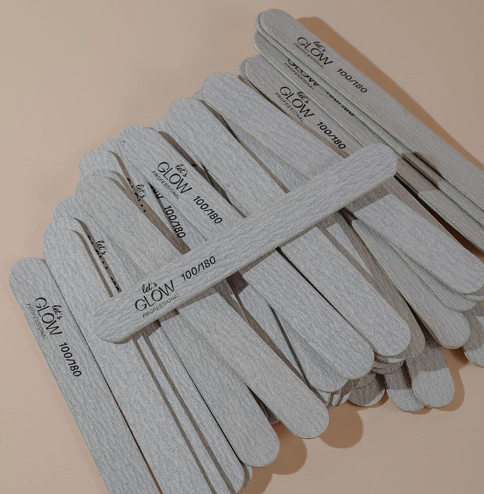 LetsGlow Пилка мини прямая короткая 100/180гр