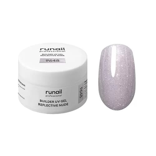 Runail, Моделирующий УФ-гель светоотражающий BUILDER UV GEL REFLECTIVE NUDE 15 г №9648