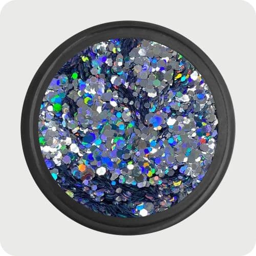 Mila, 3701 Шестигранники гологр.серебро 