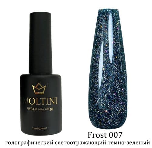 Moltini светоотр.голограф.гель-лак Frost 007. 12мл