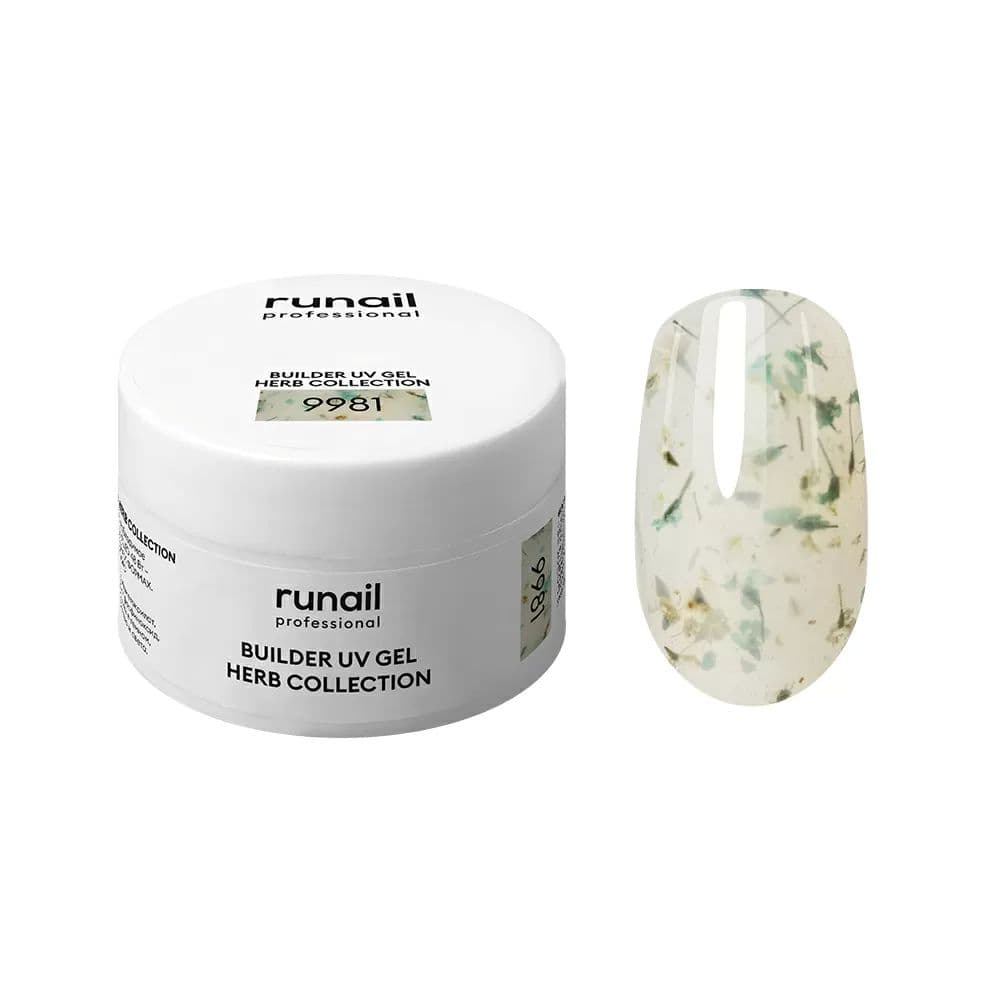 Runail, Моделирующий УФ-гель с сухоцветами BUILDER UV GEL HERB COLLECTION, 15 г №9981