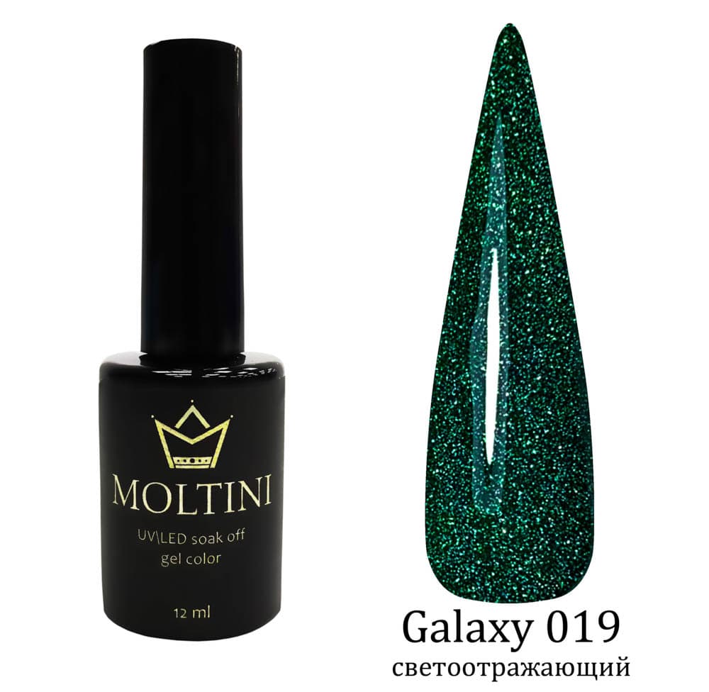 Moltini светоотр.гель-лак Galaxy 019. 12мл