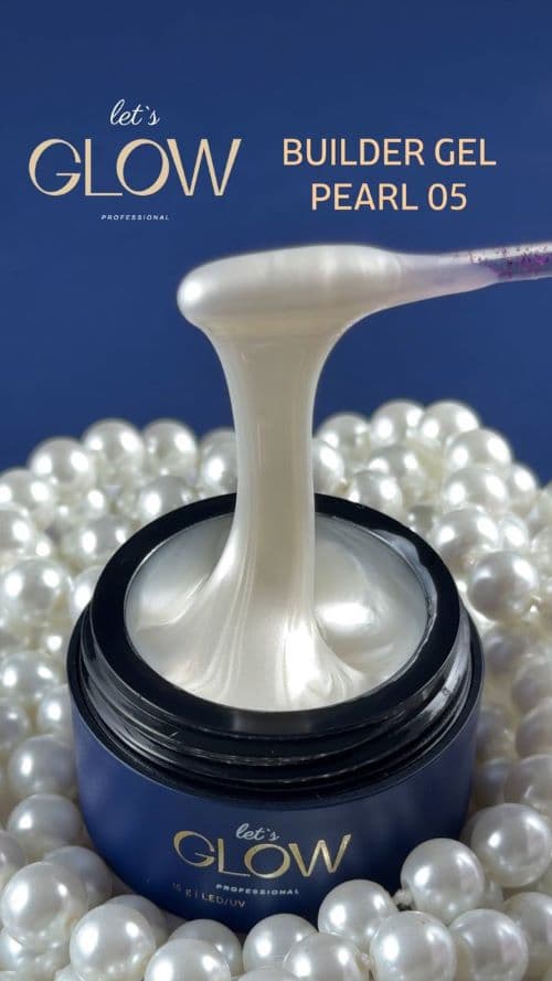 LetsGlow Строительный гель Жемчуг Builder gel Pearl 05 13гр