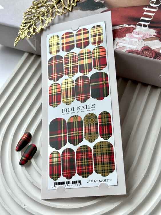 IBDI,  Пленки для маникюра IBDI NAILS 27 PLAID MAJESTY