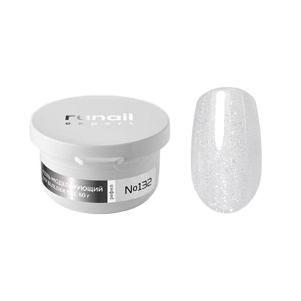 Runail, Гель моделирующий с шимером UV BULDER GEL Expert № 132, 50г рефил