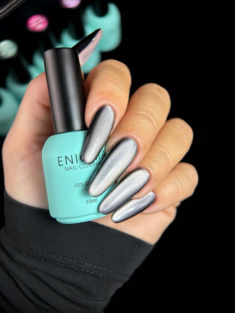 ENIGMANIC, Гель-лак с эффектом кошачий глаз AURA silk cat 01 10 мл.